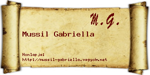 Mussil Gabriella névjegykártya
