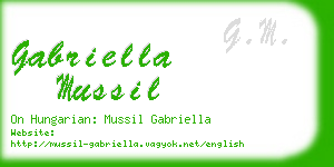 gabriella mussil business card